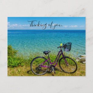 Postal Mackinac Island Bike Pensando Em Você Cartão Posta