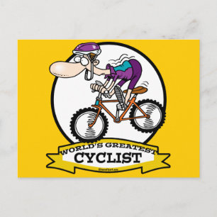 POSTAL MAIOR CARTÃO DE HOMENS CICLISTA DO MUNDO