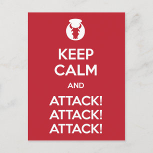 Postal Mantenha o cartão da calma e do Attack3x