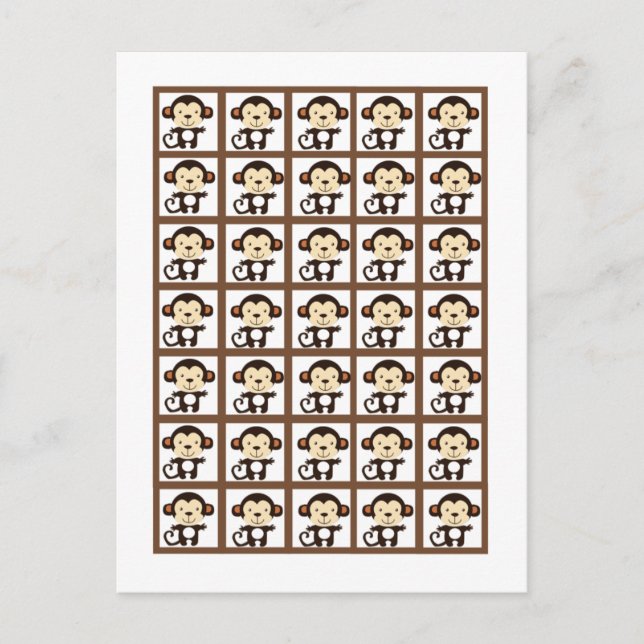 Postal Marcadores de Cartão de Bingo Jungle Play (Frente)