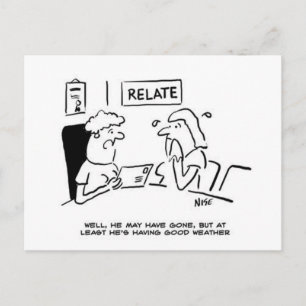 Postal Marido ausente envia um cartão postal.