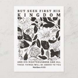 Postal Mateus 6:33 “Busque Primeiro o Seu Reino” Cartão P