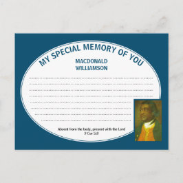 Postal MEMÓRIA ESPECIAL DO SEU Cartão de Memória de Parti