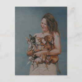 Postal Meu Cartão de Posto de Arte de Quatro Resgate