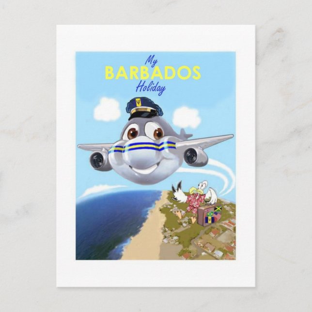 Postal meu cartão do feriado de barbados (Frente)