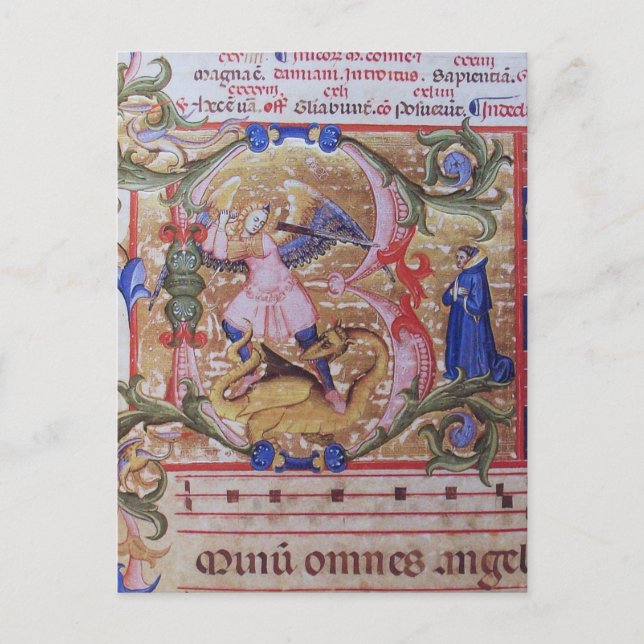 Postal Michael, o Cartão de Oração Arcanjo (Frente)