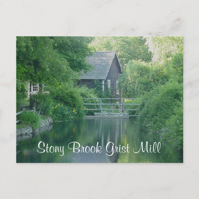 Postal Moinho Stony Brook Grist - Cape Cod Mass  Cartão P (Frente)