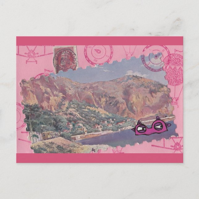 Postal Monstro de um cartão das férias (Frente)