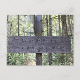 Postal Mont Hancock Sinal de Hiking New Hampshire Cartão
