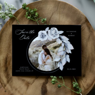 Postal moody Winter floral salve a data poste cartão pos