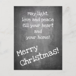 Postal Motivo de Natal em estilo quadro-negro - Cartão po