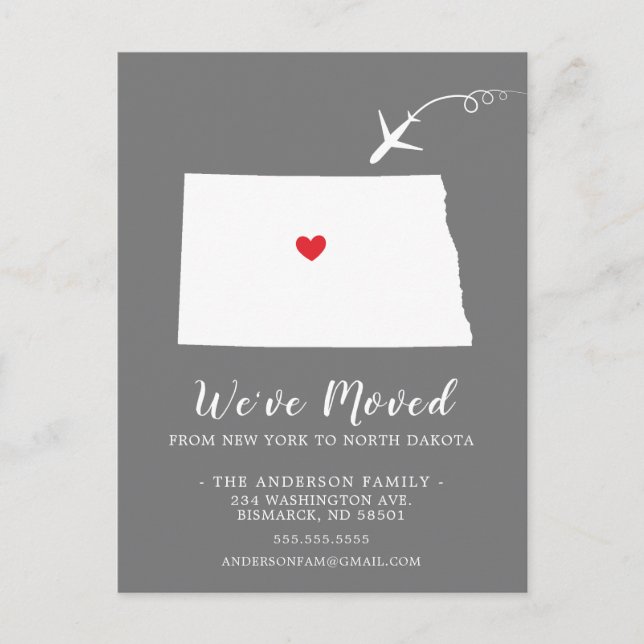 Postal Movendo o estado do lançamento - Cartão de Posto N (Frente)