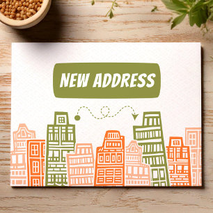 Postal Mudámos o novo cartão de anúncio de mudança de end