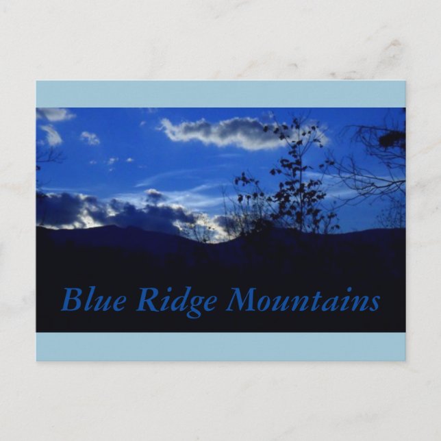 Postal Muito cartão de Blue Ridge Mountains (Frente)