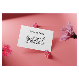 Postal Música Fantasiosa de Pássaros Cartão de Aniversári