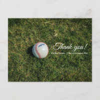Na moda baseball Simple Sportey Obrigado cartão po