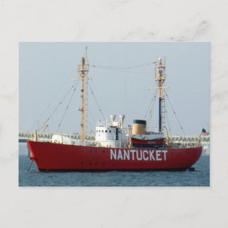 Postal Nantucket MÃE Cape Cod Boat no Cartão de Posto Har