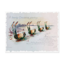 natais vintages Sapo de Cartão Rhyme Engraçado Vit