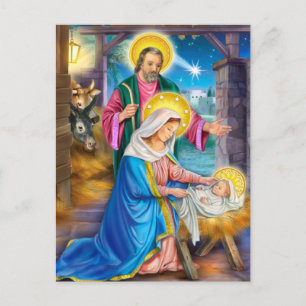 Postal Natividade do cartão de Natal de Jesus