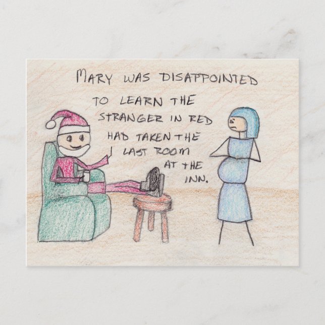 Postal "Nenhuma sala cartão na pensão" (Frente)