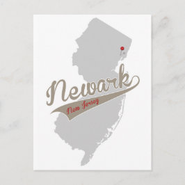 Postal Newark, New-jersey - mapa do Pin - CARTÃO