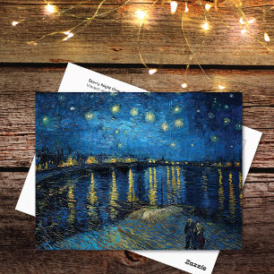 Postal Noite Estrelada Rhone Vincent van Gogh Cartão Post