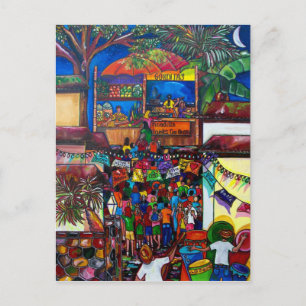 Postal Noite no velho cartão de posto San Antonio