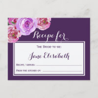Noiva floral violeta púrpura para ser cartão de re