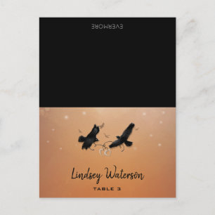 Postal Nome do Convidado Cartão de Mesa Impresso Ravens 