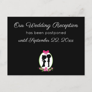 Postal Nosso Cartão de Adiamento de Recepção de Casamento