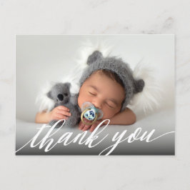 Postal Novo Anúncio de Nascimento do Bebê Obrigado Cartão