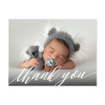 Novo Anúncio de Nascimento do Bebê Obrigado Cartão