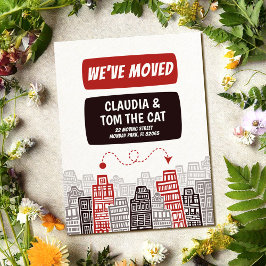 Postal novo cartão de anúncio de mudança de endereço