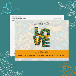 Postal O AMOR de Susan de olhos castanhos salve o cartão 