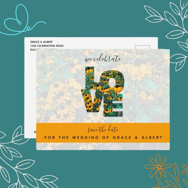 Postal O AMOR de Susan de olhos castanhos salve o cartão  (Criador carregado)