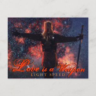 Postal O amor é um cartão Poste de armas