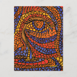 Postal O cartão da arte abstracta do rasgo