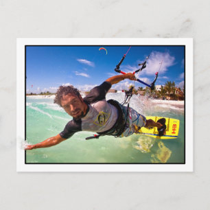 Postal O cartão de Kitesurfer