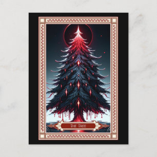 Postal O cartão de tarô da árvore de Natal
