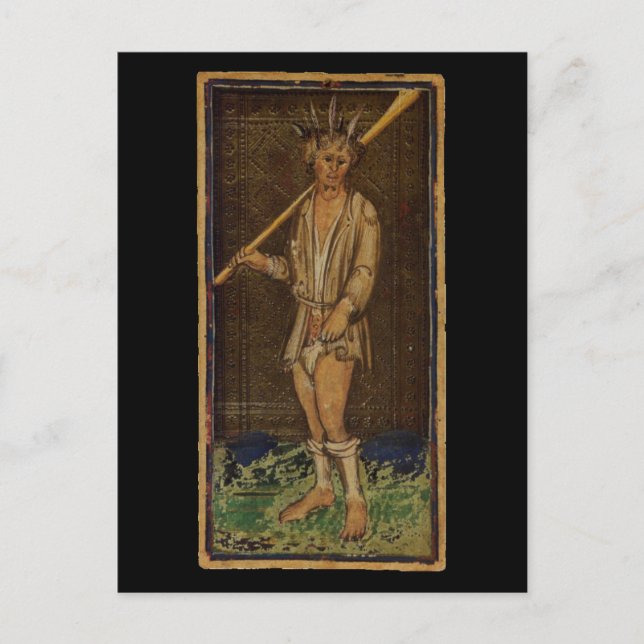 Postal O Cartão de Tarô Fool (Frente)