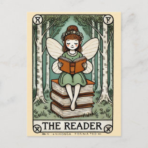 Postal O Cartão de Tarot da Fada Leitora                 