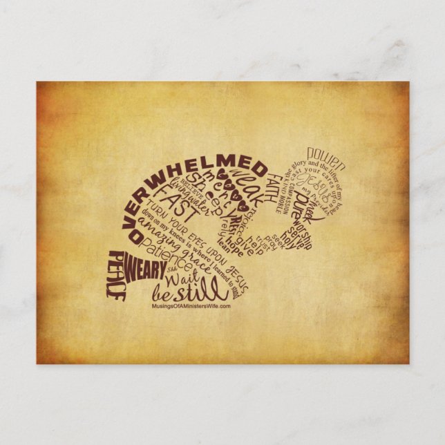 Postal O cartão Praying da mulher (vintage) (Frente)