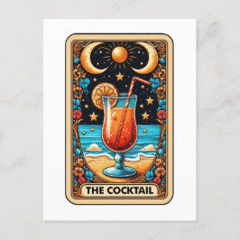 Postal O Cartão Tarot Cocktail