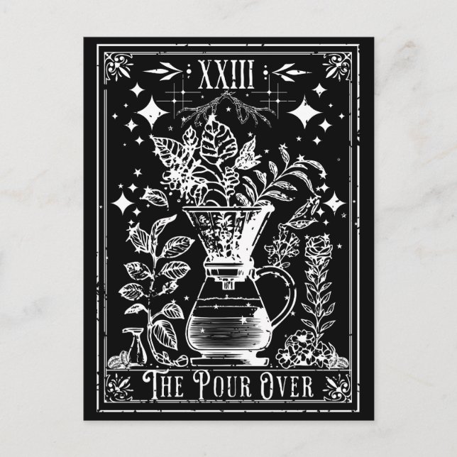 Postal O Cartão Tarot de Café Pour Over (Frente)