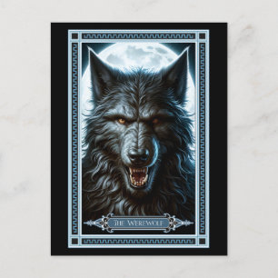 Postal O Cartão Tarot do Lobisomem