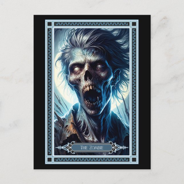 Postal O Cartão Zombie Tarot (Frente)