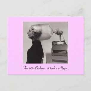 Postal O famoso cartão de Hairdo de Colmeia de 1960