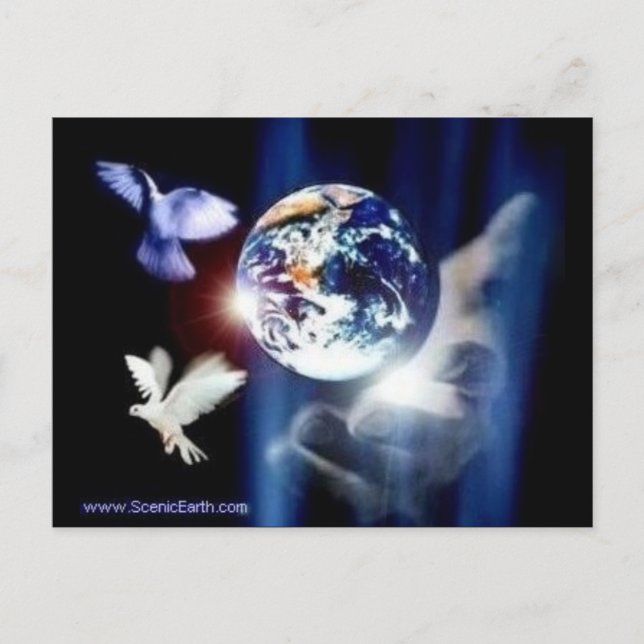 Postal O Mundo Inteiro Com O Cartão De Posto (Frente)