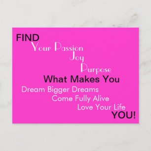 Postal O QUE FAZ VOCÊ Pôr Cartão