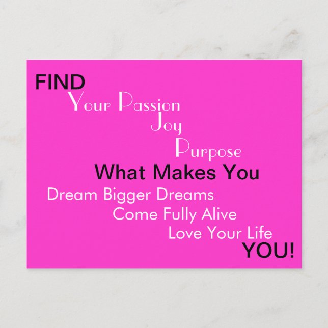 Postal O QUE FAZ VOCÊ Pôr Cartão (Frente)